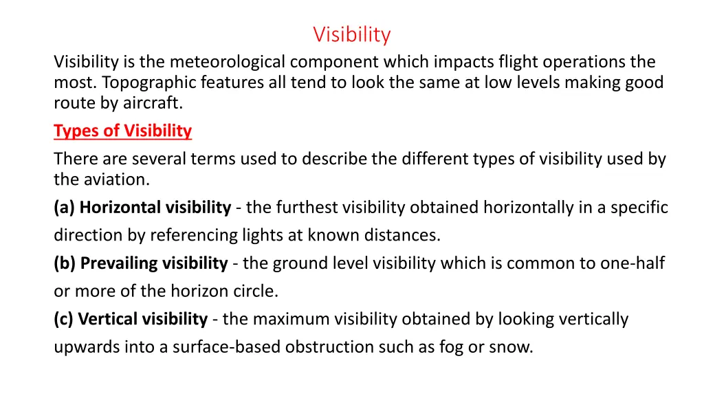 visibility