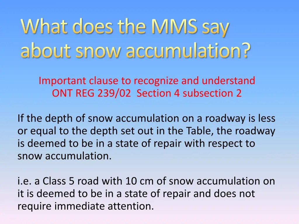 what does the mms say about snow accumulation 2