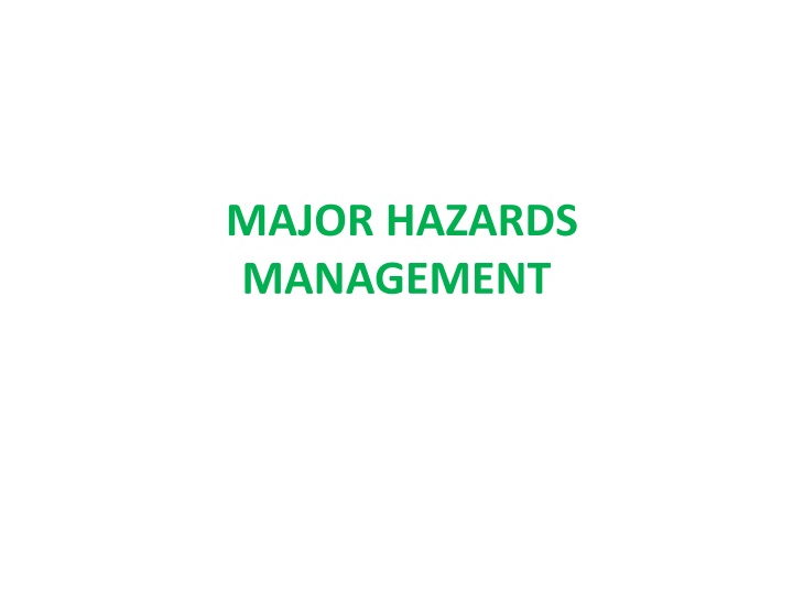 major hazards management