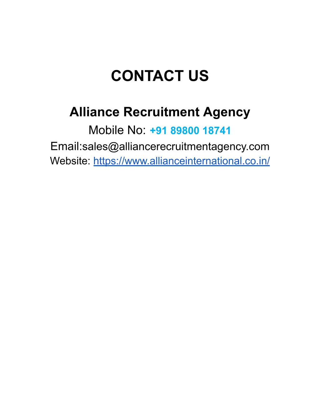 contact us