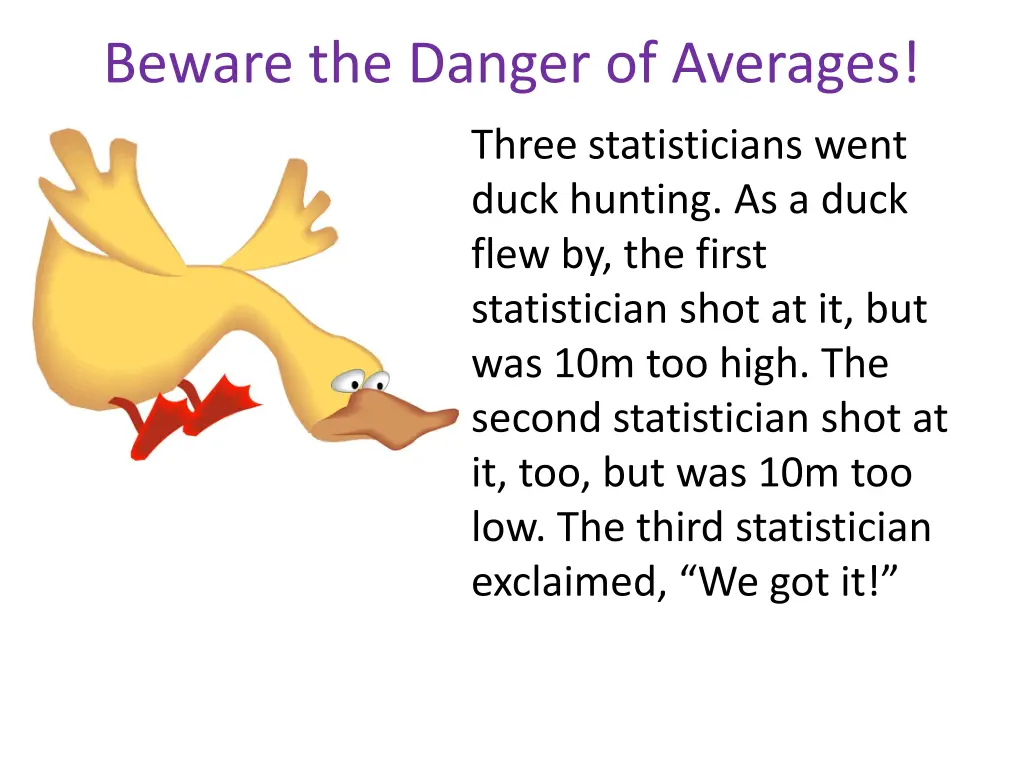 beware the danger of averages