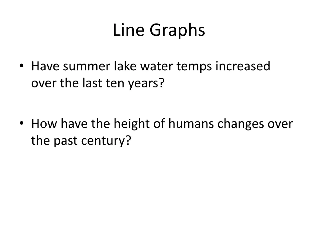 line graphs