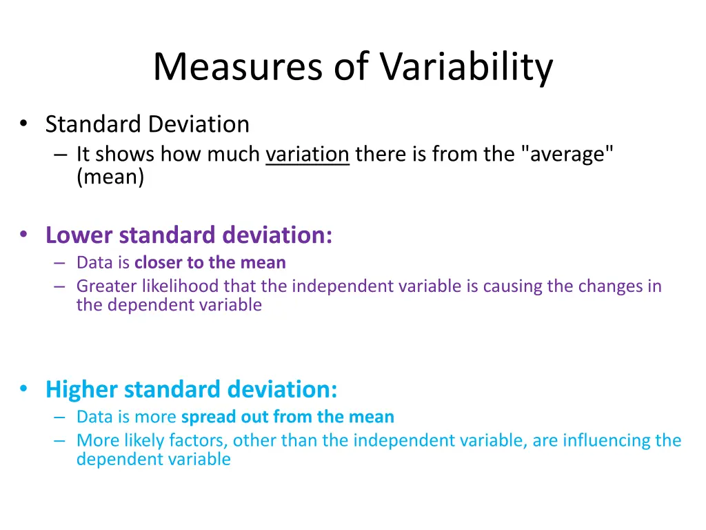 measures of variability