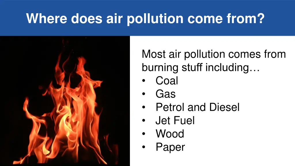 where does air pollution come from