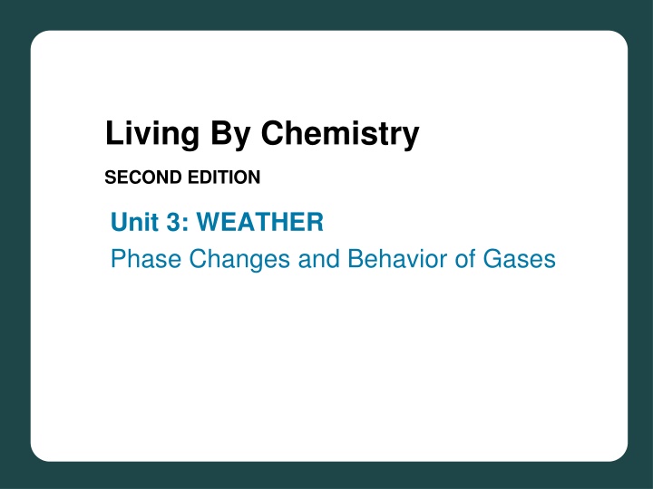 living by chemistry