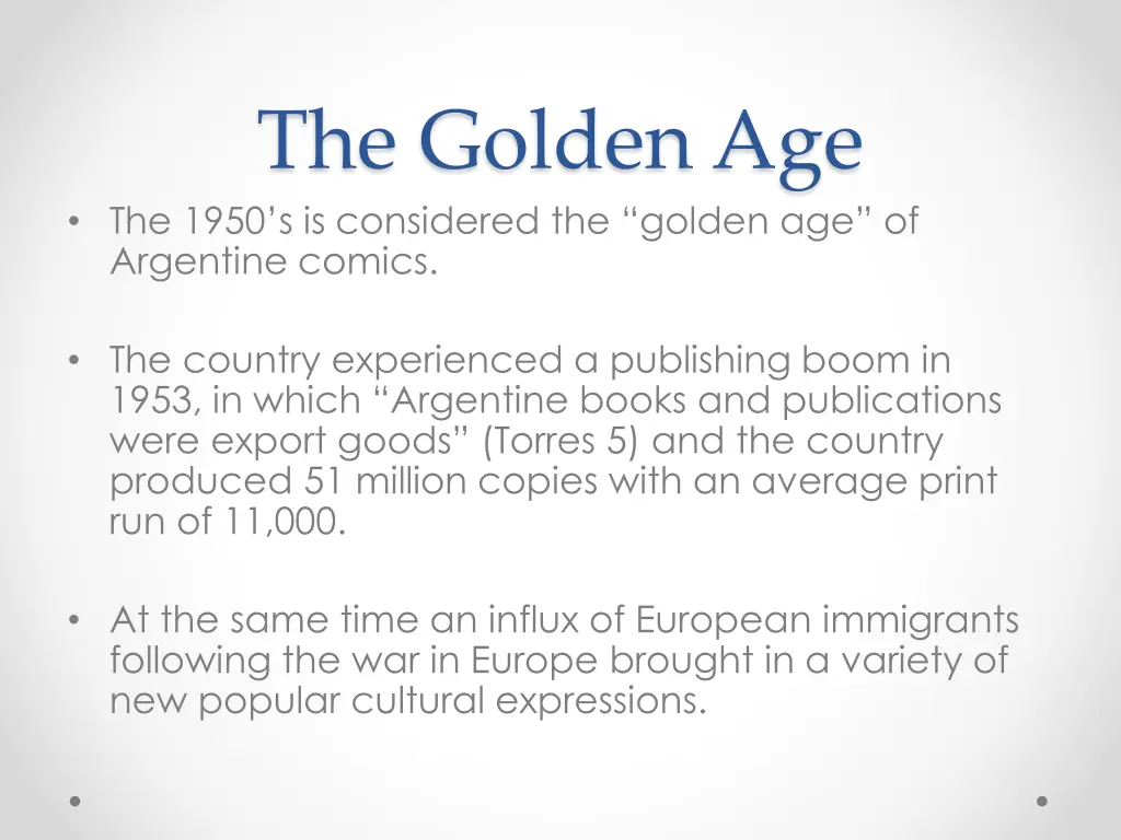 the golden age the 1950 s is considered