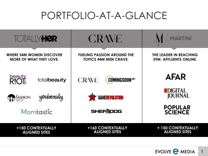 portfolio at a glance