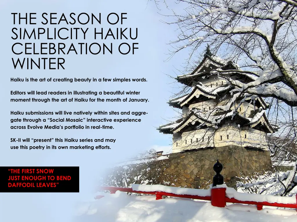 the season of simplicity haiku celebration