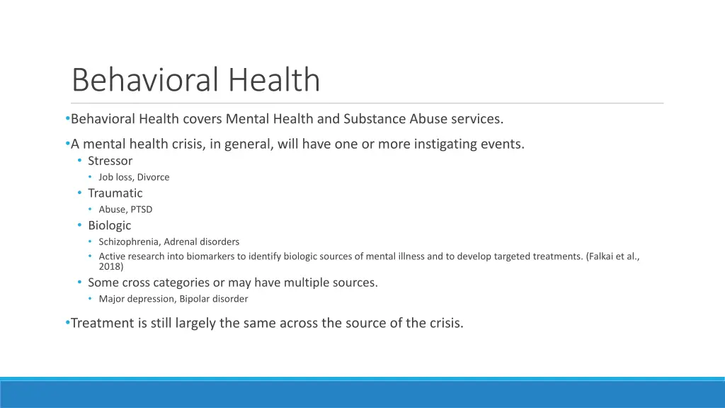 behavioral health