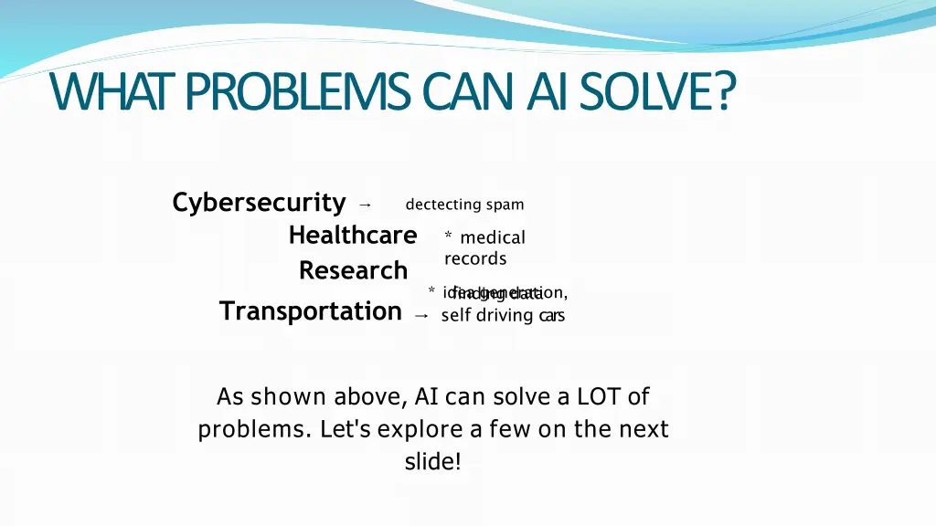 what problems can ai solve