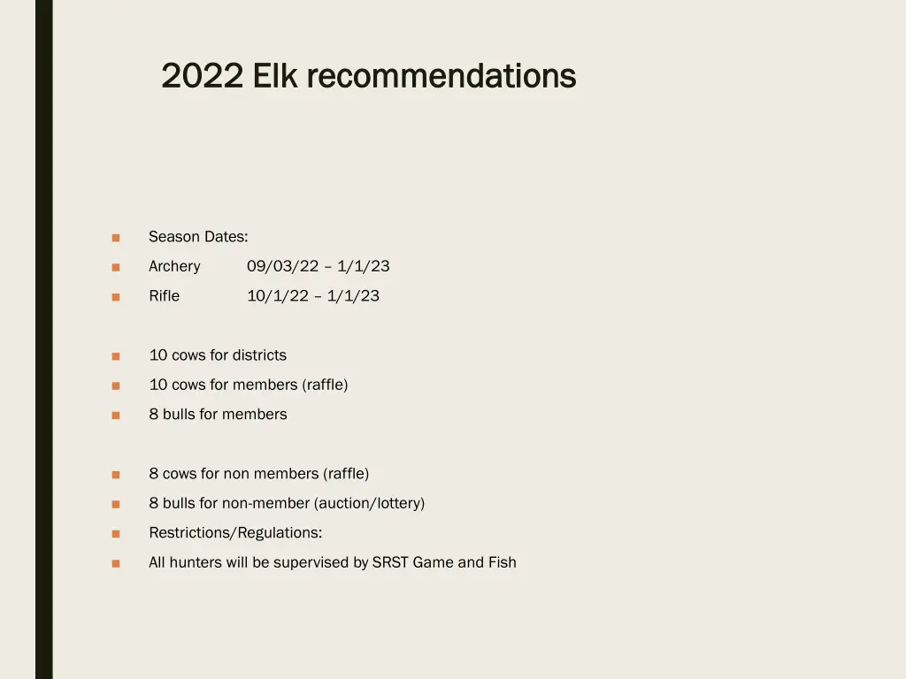 2022 elk recommendations 2022 elk recommendations