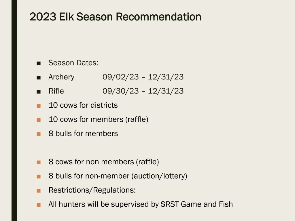 2023 elk season recommendation 2023 elk season