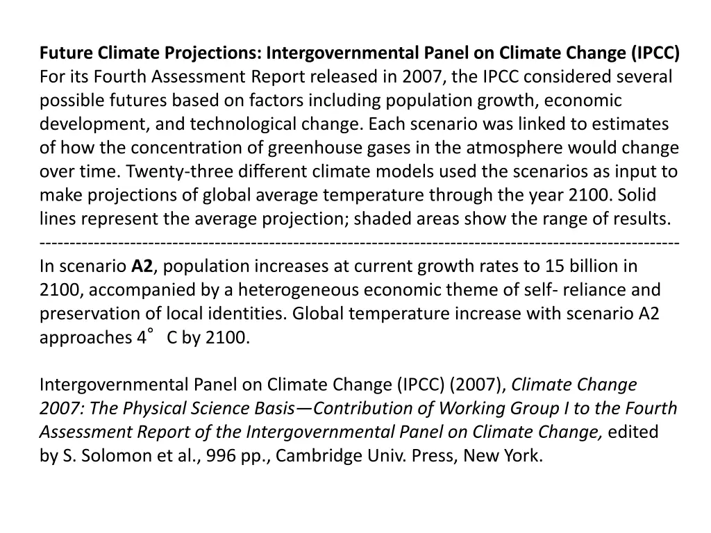 future climate projections intergovernmental 3