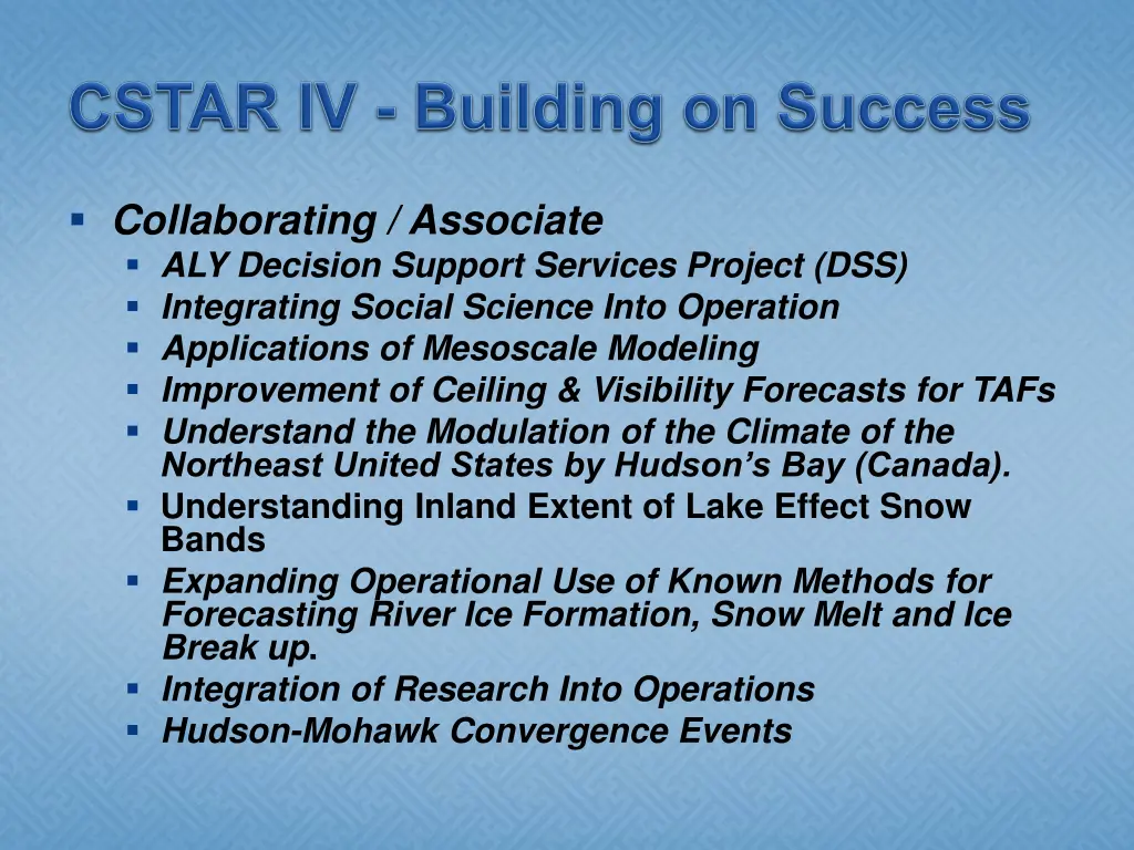 collaborating associate aly decision support