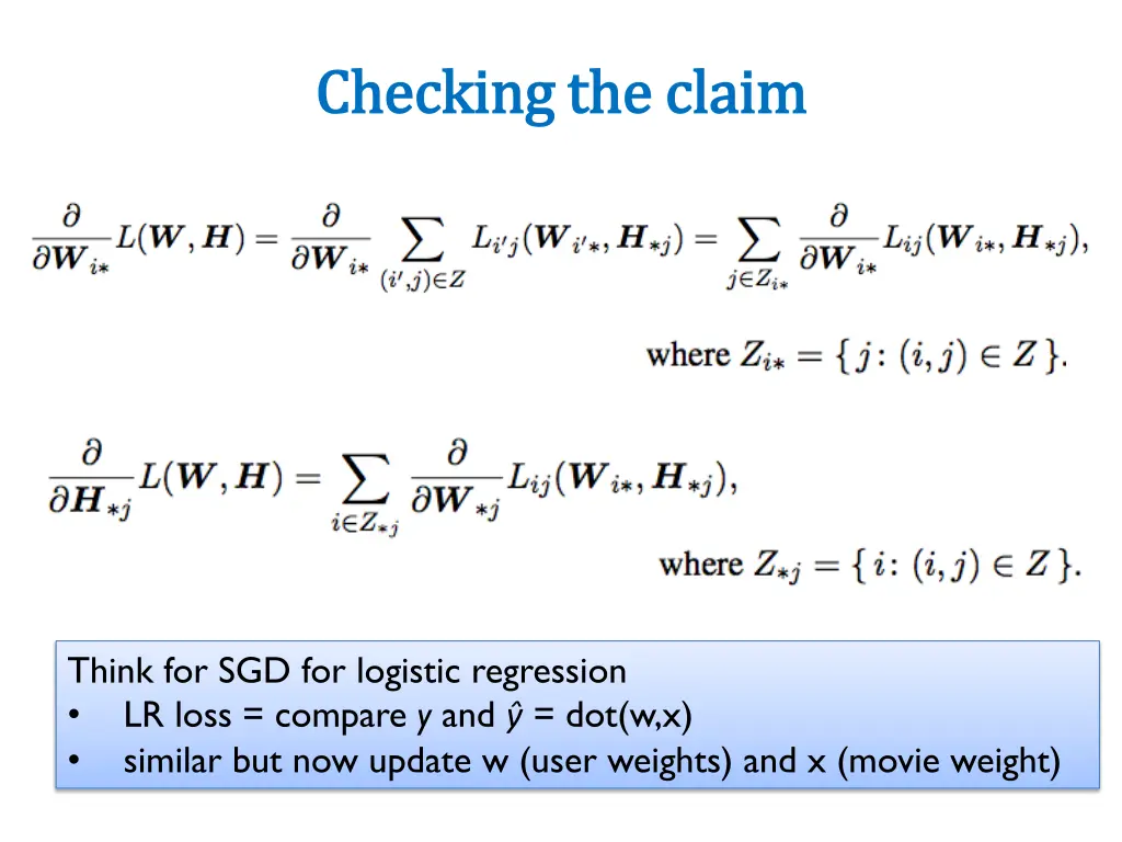 checking the claim checking the claim