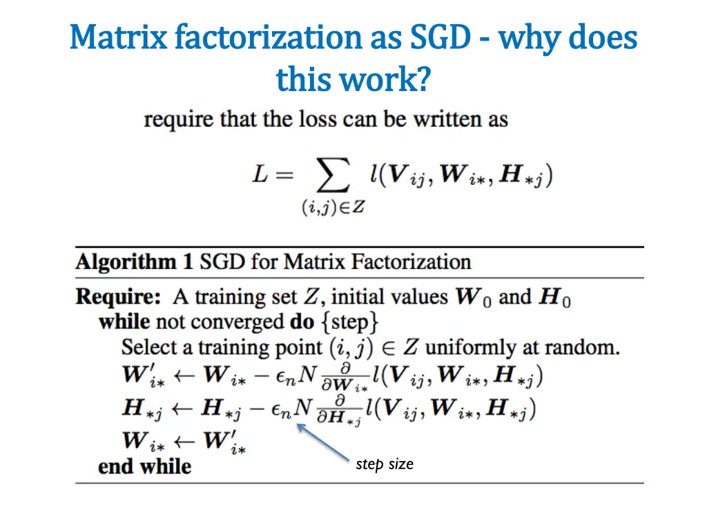 matrix factorization as sgd matrix factorization 1