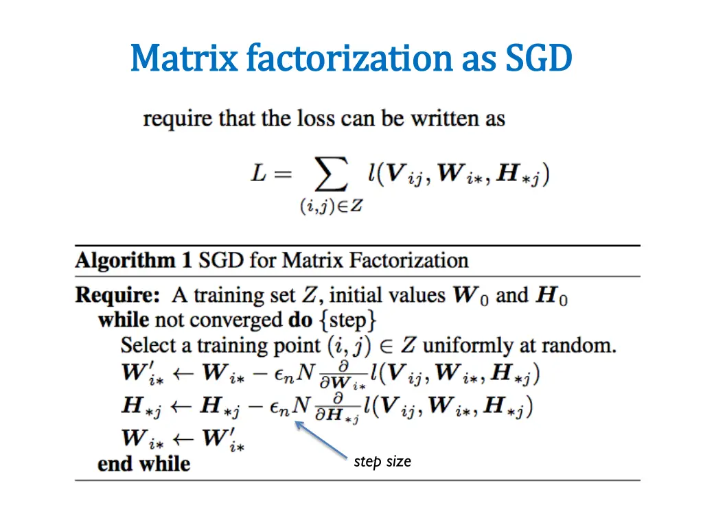 matrix factorization as sgd matrix factorization