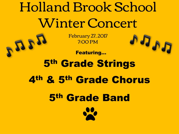 holland brook school winter concert february