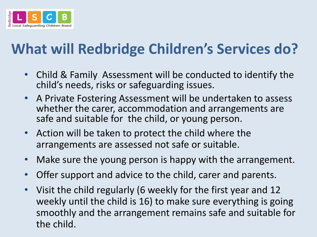 what will redbridge children s services do