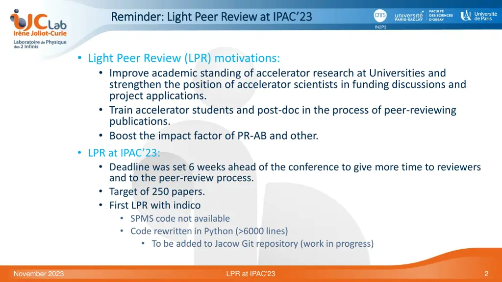 reminder reminder light peer light peer review