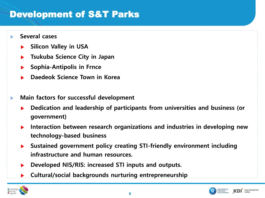 development of s t parks development of s t parks