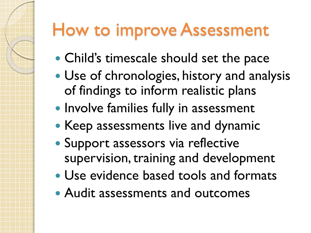 how to improve assessment