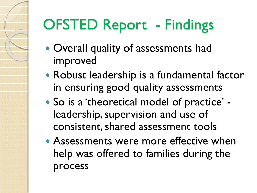 ofsted report findings