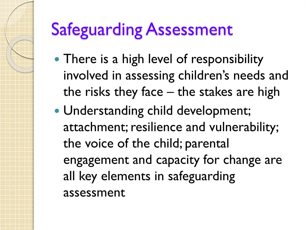 safeguarding assessment 1