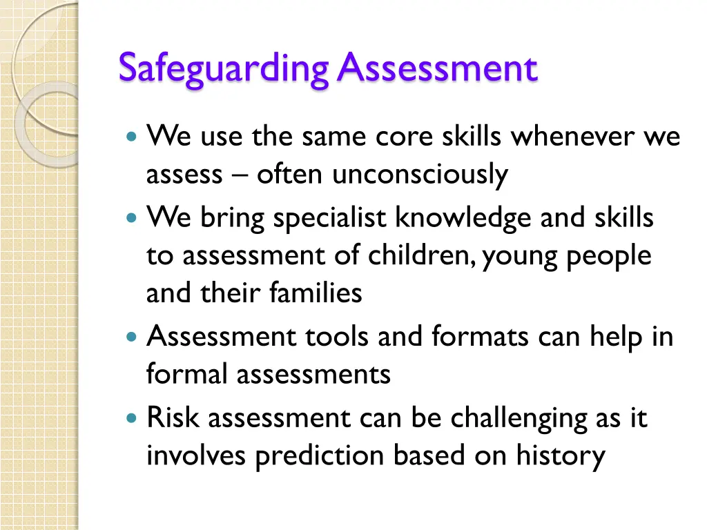 safeguarding assessment