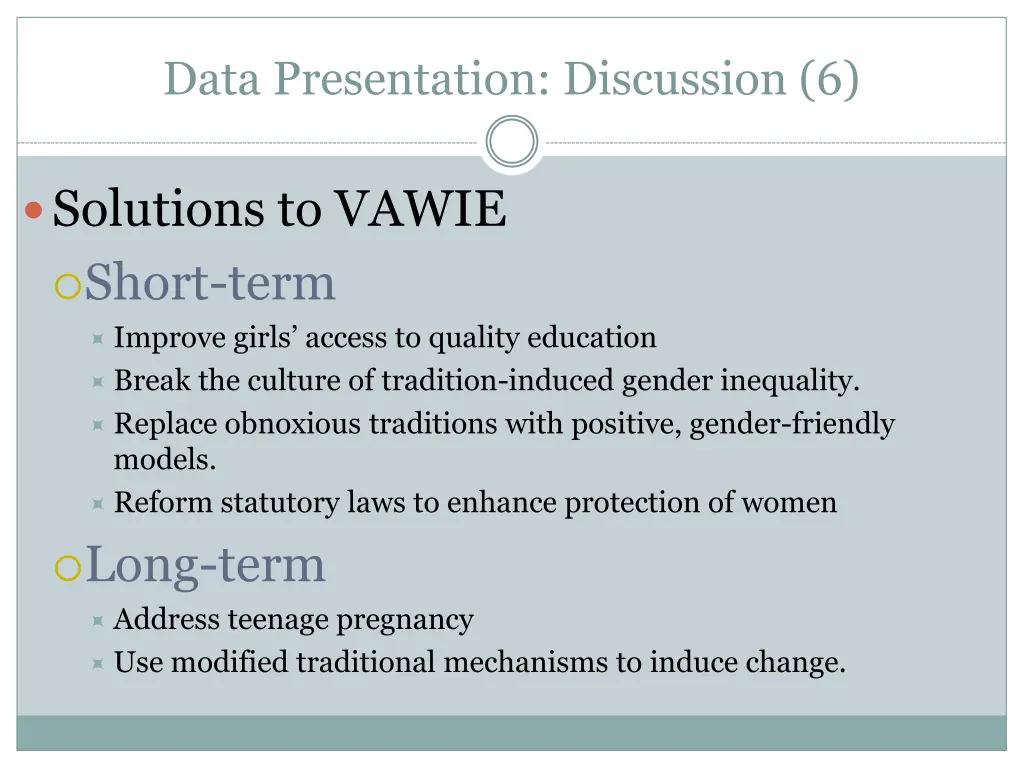 data presentation discussion 6