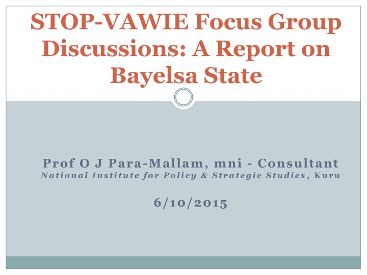 stop vawie focus group discussions a report