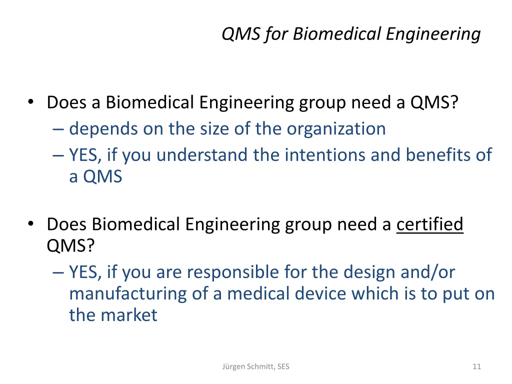 qms for biomedical engineering