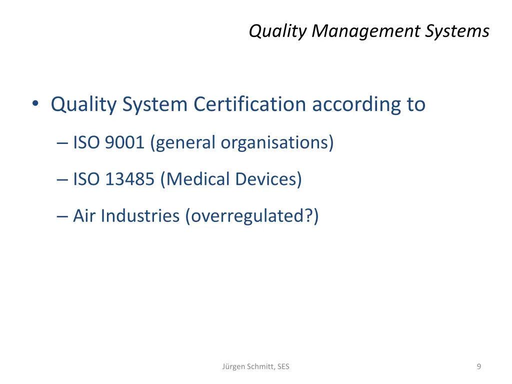 quality management systems