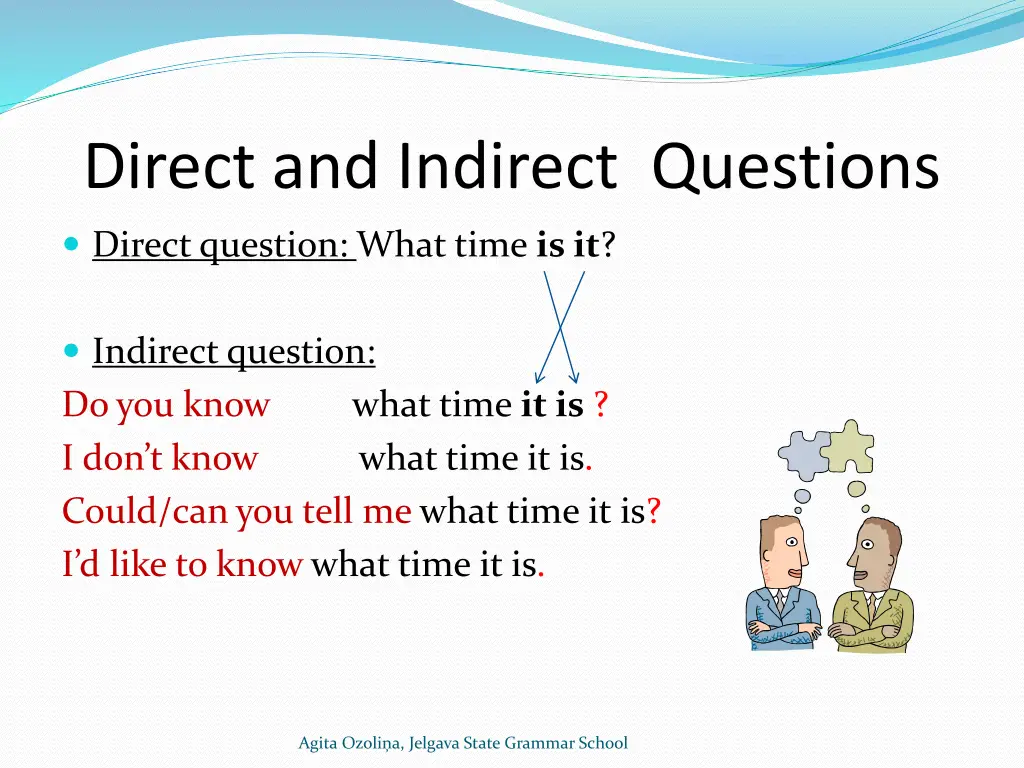 direct and indirect questions