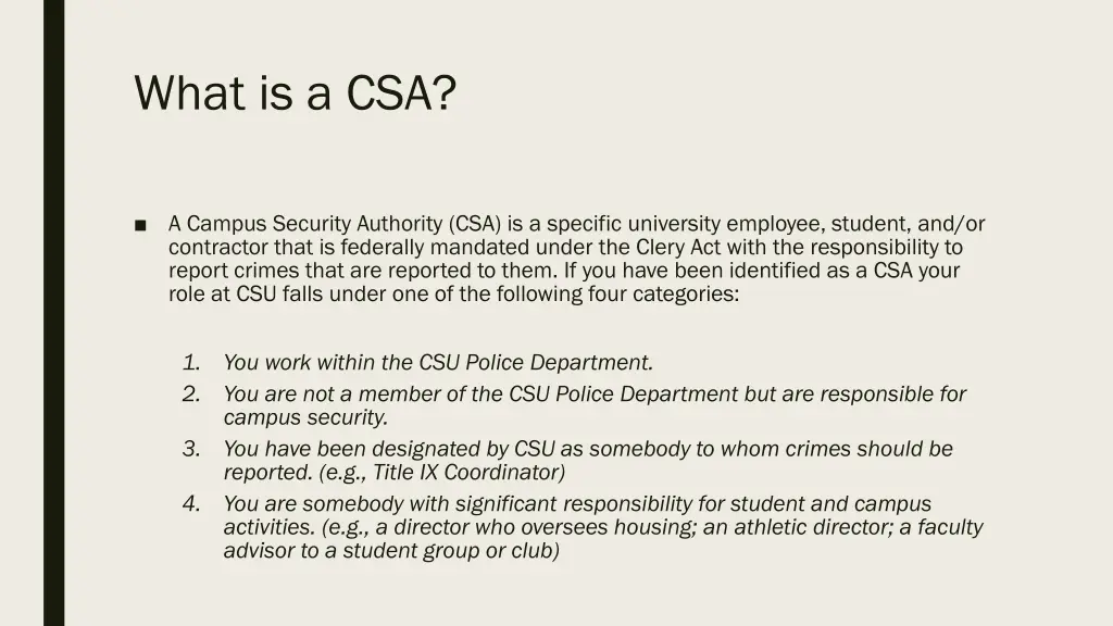 what is a csa