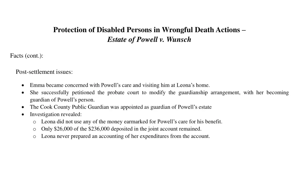 protection of disabled persons in wrongful death 2