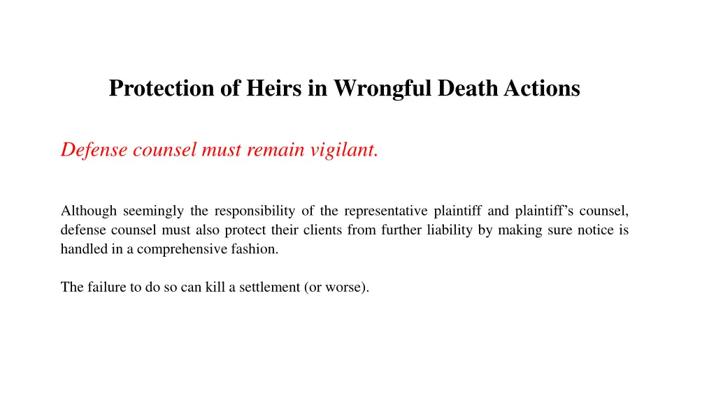 protection of heirs in wrongful death actions 4