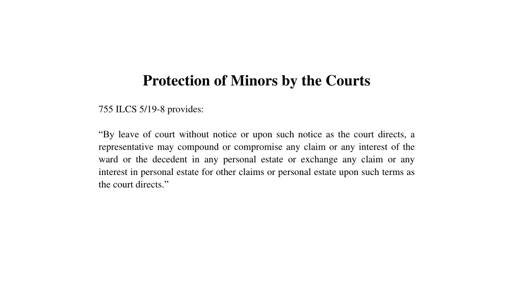 protection of minors by the courts 1