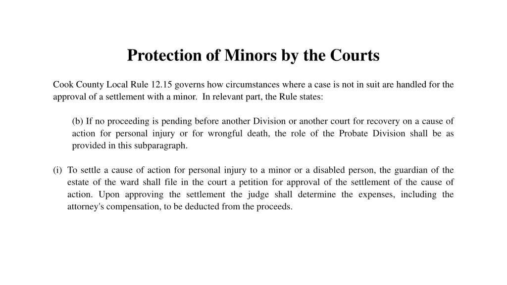 protection of minors by the courts 5