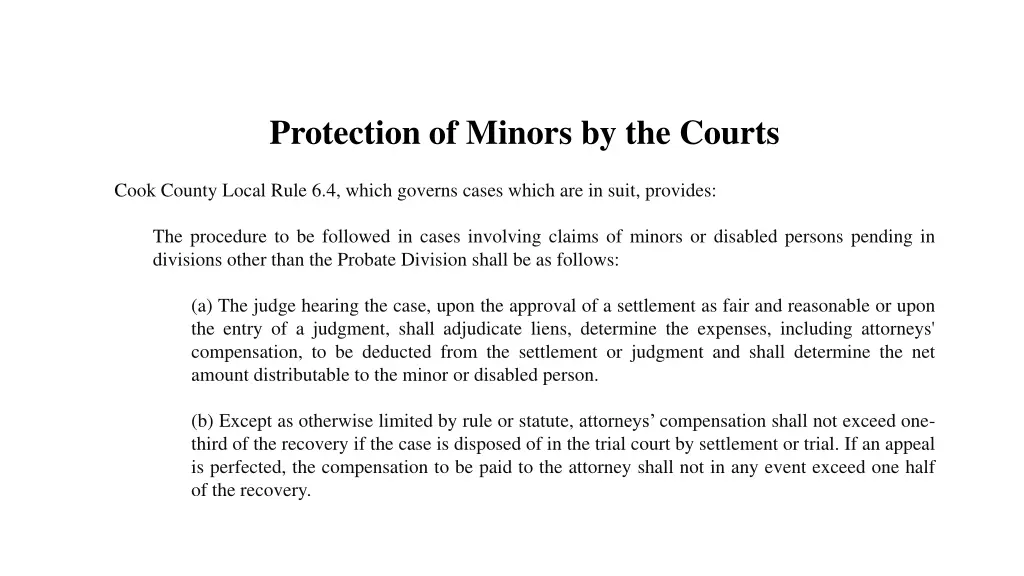 protection of minors by the courts 6