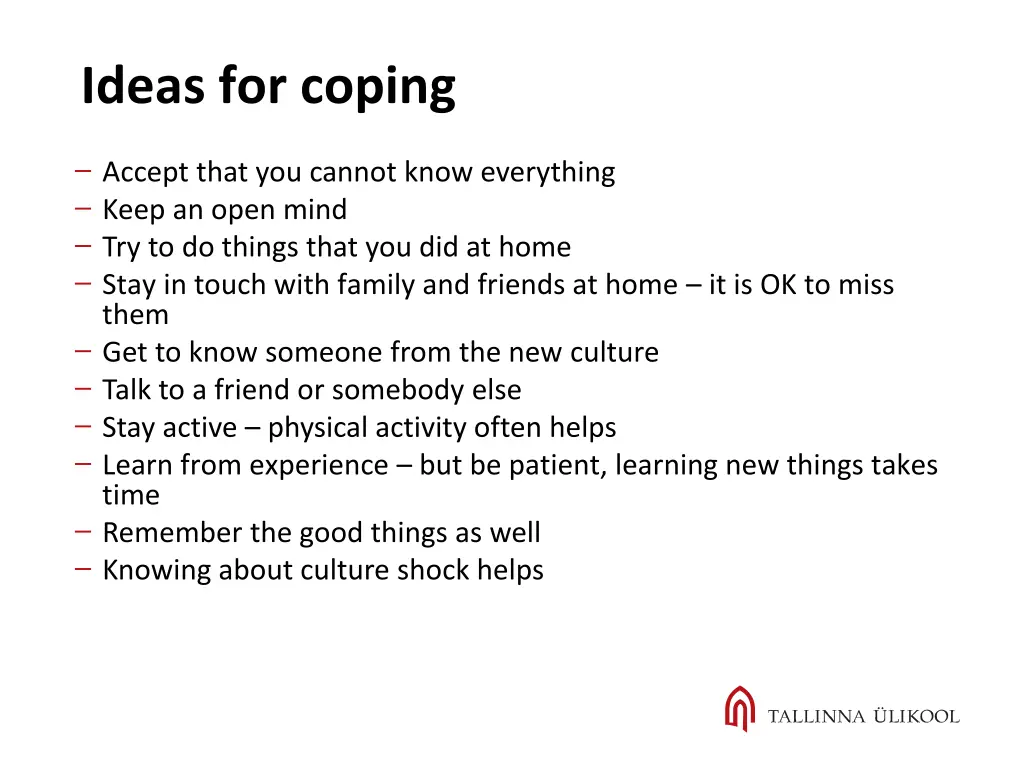 ideas for coping