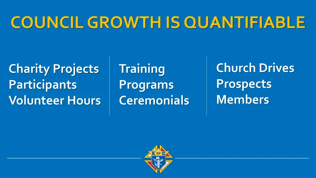 council growth is quantifiable