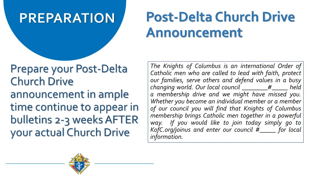 post delta church drive announcement