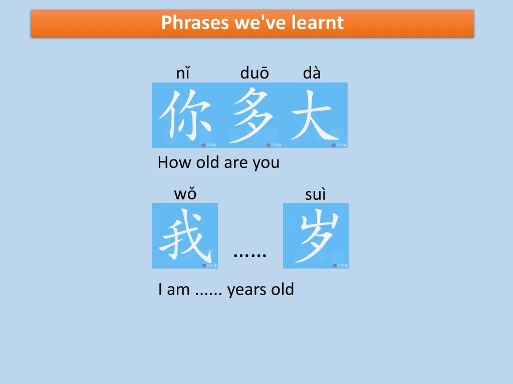 phrases we ve learnt