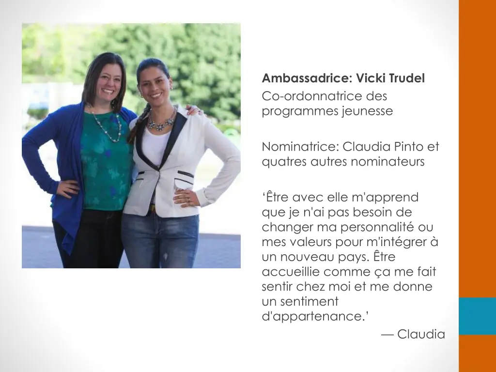 ambassadrice vicki trudel co ordonnatrice