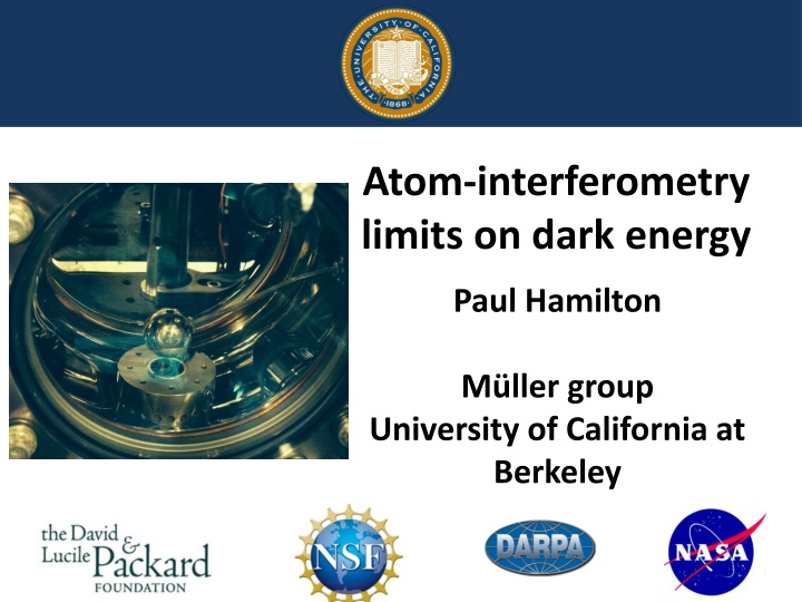 atom interferometry limits on dark energy