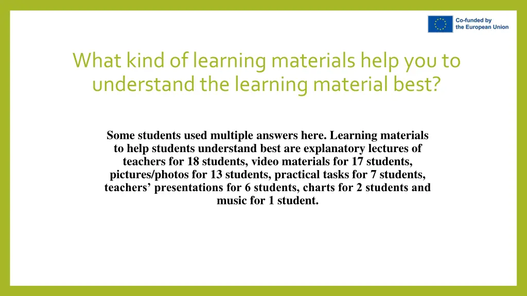 what kind of learning materials help