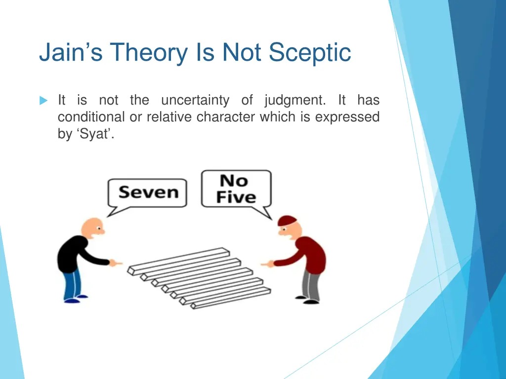 jain s theory is not sceptic