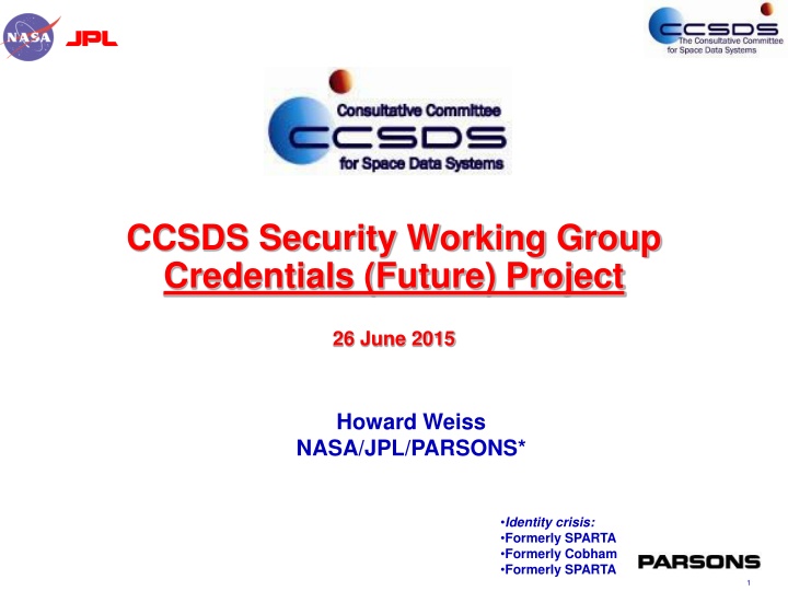 ccsds security working group credentials future