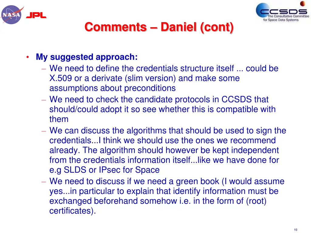 comments daniel cont